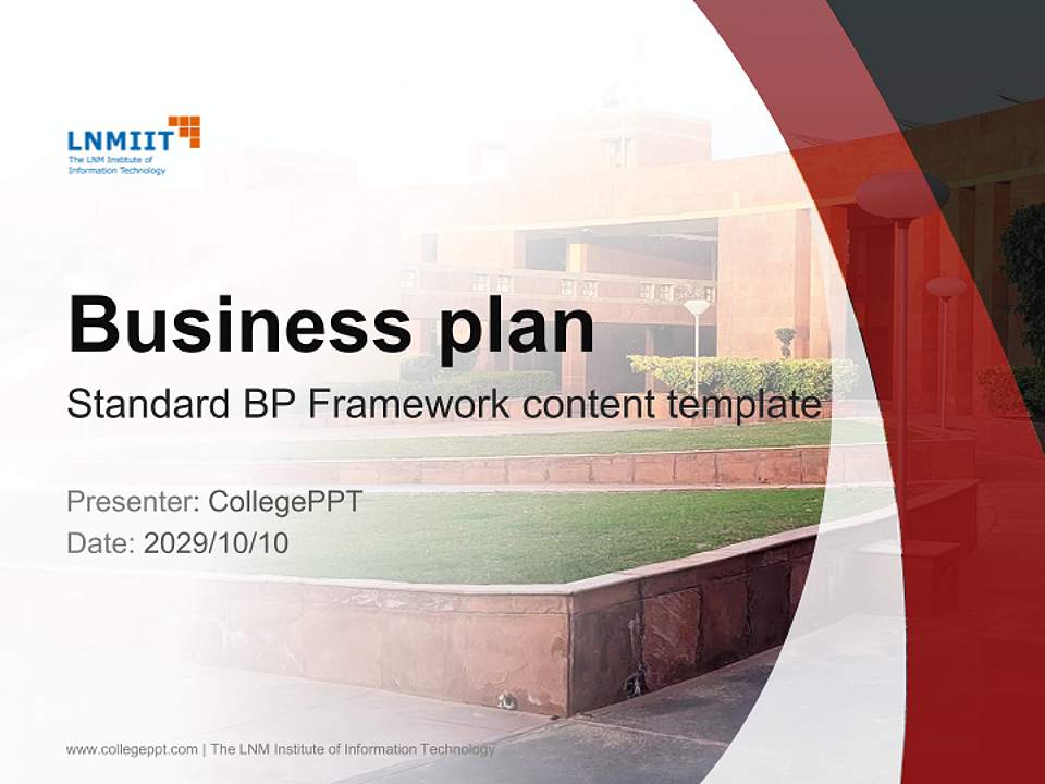 The LNM Institute of Information Technology Competition/Entrepreneurship Contest PPT Template4:3 ratio PPT effect preview image9