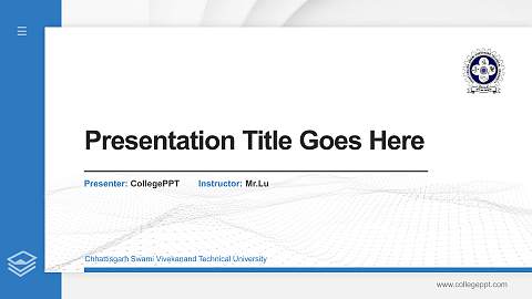 Chhattisgarh Swami Vivekanand Technical University Thesis Proposal/Graduation Defense PPT Template