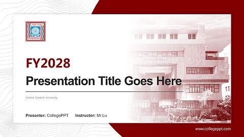 Central Sanskrit University Academic Presentation/Research Findings Report PPT Template