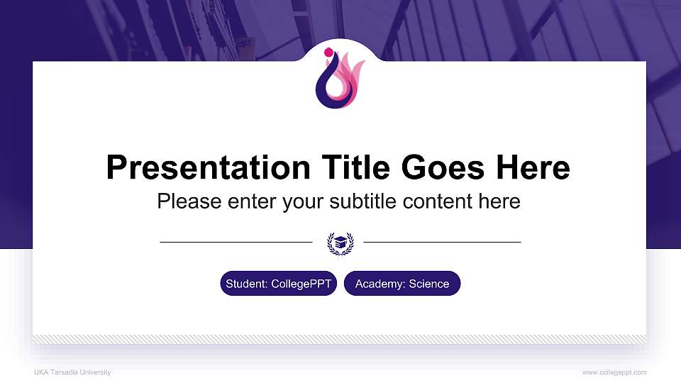 UKA Tarsadia University National Scholarship Defense PPT Template16:9 ratio PPT effect preview image