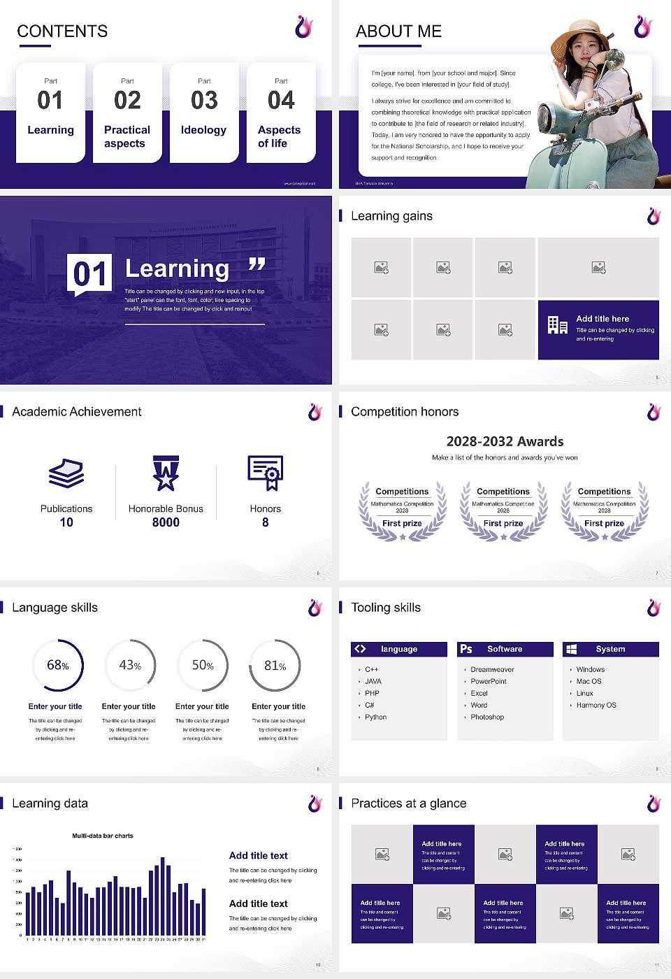 UKA Tarsadia University National Scholarship Defense PPT Template16:9 ratio PPT effect preview image2
