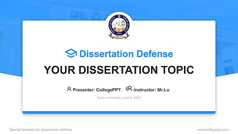 Tumkur University Graduation Thesis Defense PPT Template