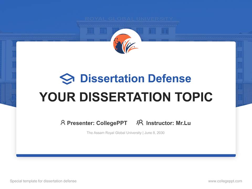 The Assam Royal Global University Graduation Thesis Defense PPT Template4:3 ratio PPT effect preview image7