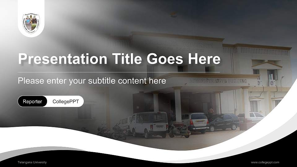 Telangana University Lecture Sharing and Networking Event PPT Template16:9 ratio PPT effect preview image
