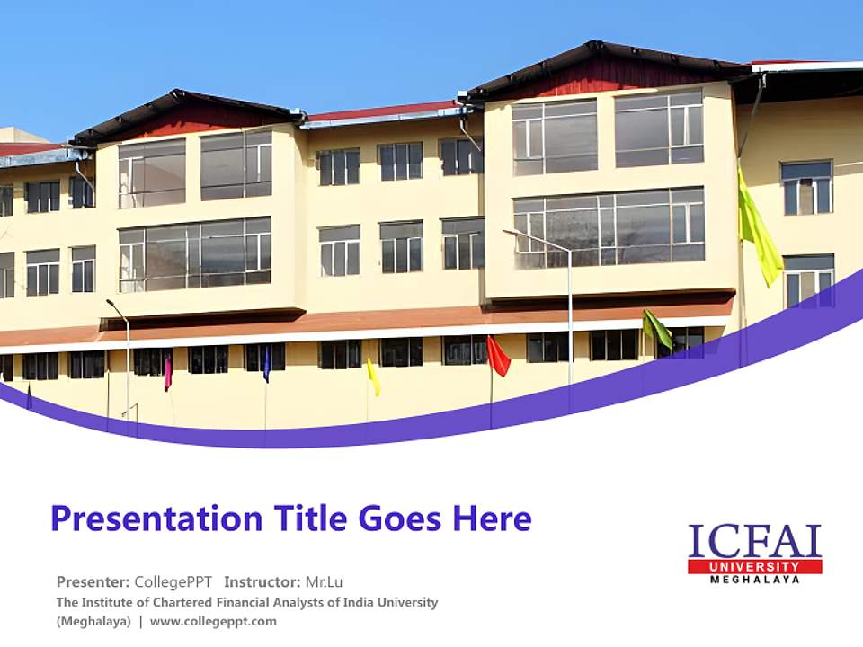 The Institute of Chartered Financial Analysts of India University (Meghalaya) Course/Courseware Creation PPT Template4:3 ratio PPT effect preview image5