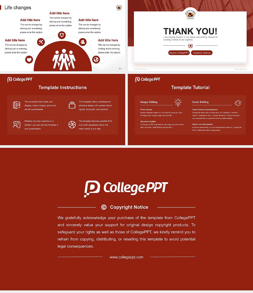 The Global University National Scholarship Defense PPT Template16:9 ratio PPT effect preview image4