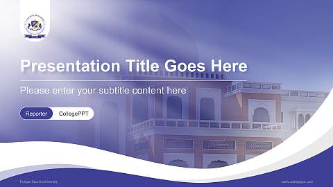 Punjab Sports University Lecture Sharing and Networking Event PPT Template