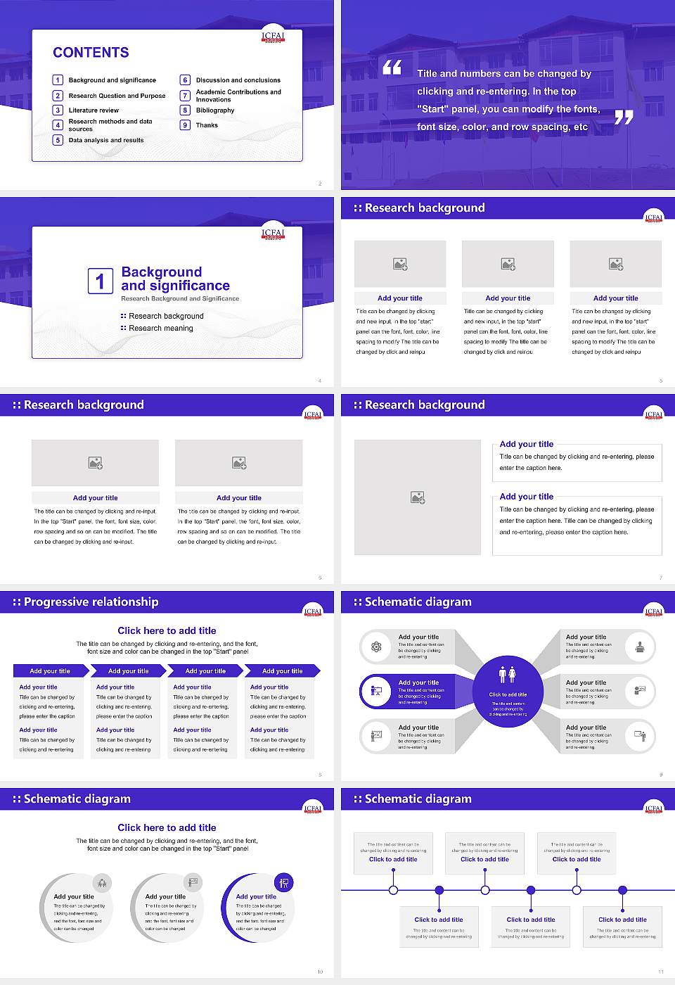 The Institute of Chartered Financial Analysts of India University (Meghalaya) Graduation Thesis Defense PPT Template16:9 ratio PPT effect preview image2