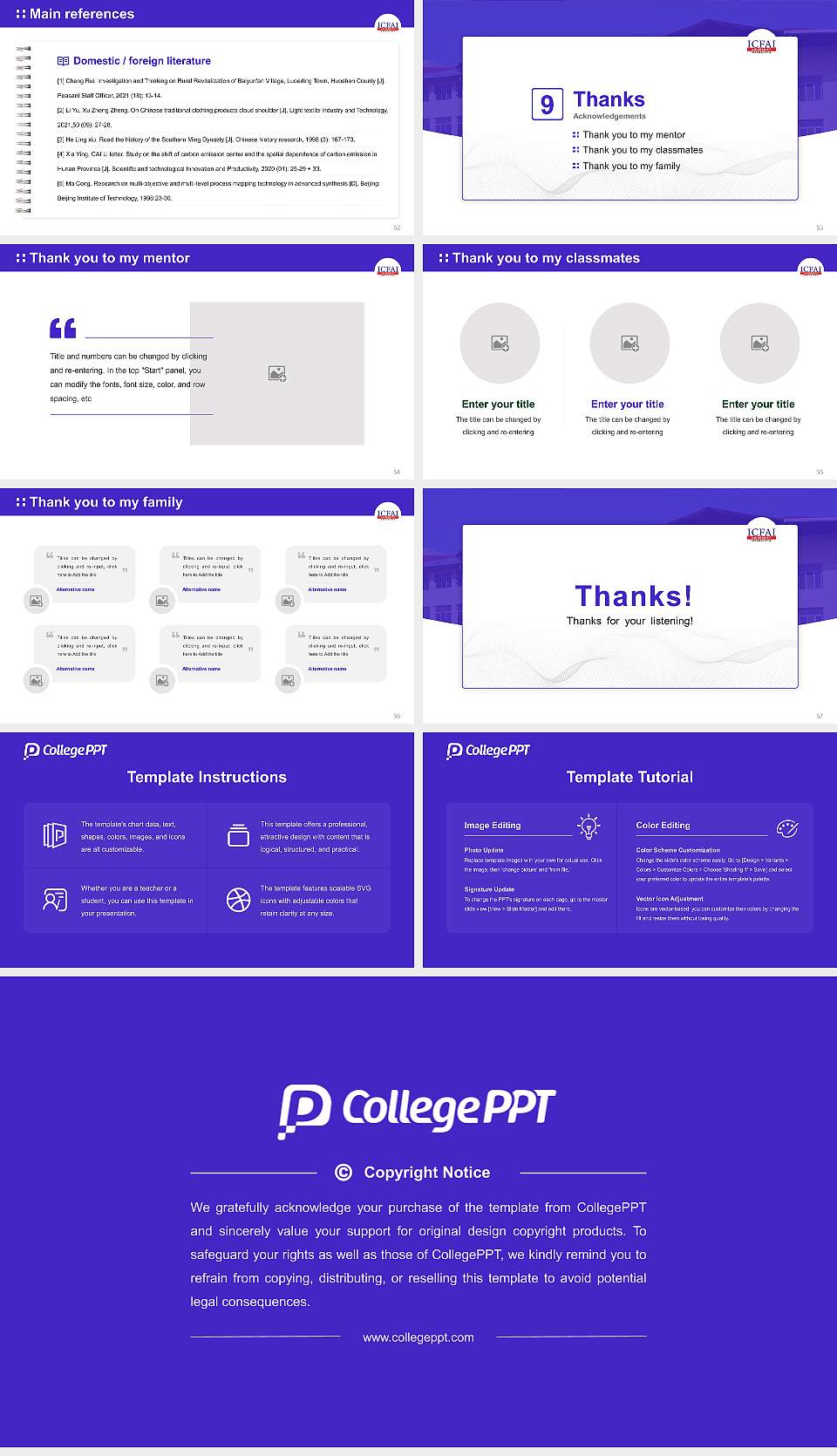 The Institute of Chartered Financial Analysts of India University (Meghalaya) Graduation Thesis Defense PPT Template16:9 ratio PPT effect preview image7