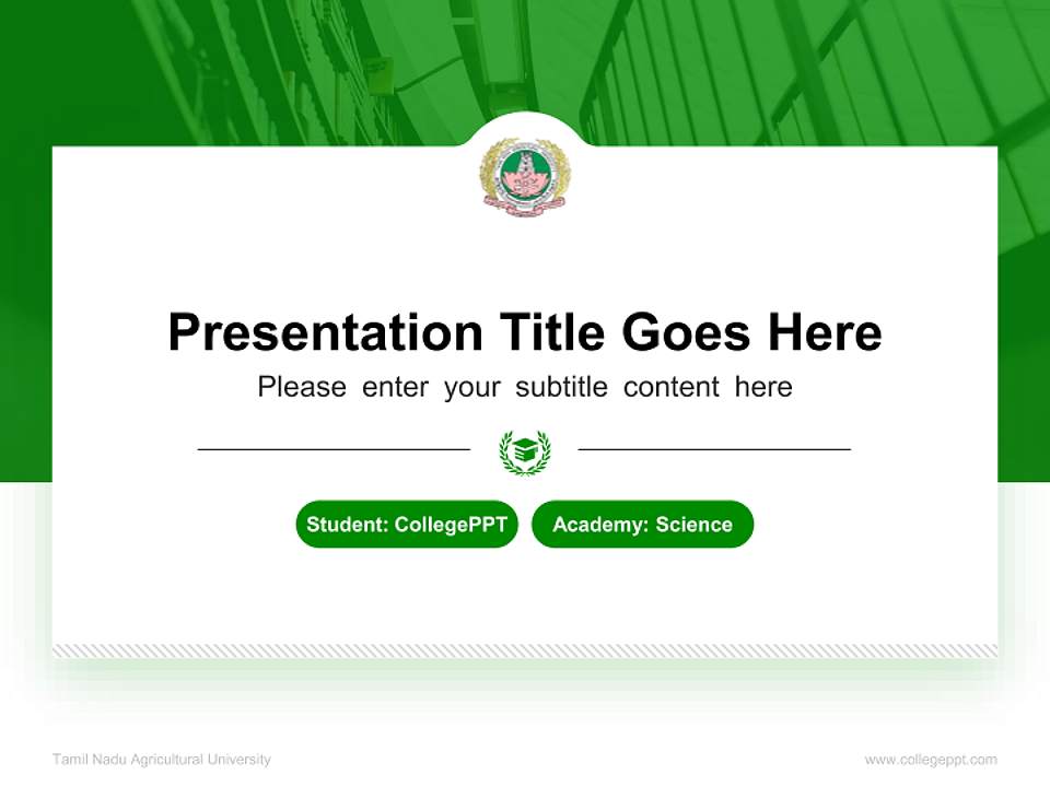 Tamil Nadu Agricultural University National Scholarship Defense PPT Template4:3 ratio PPT effect preview image4