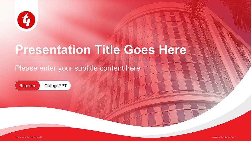 Techno India University Lecture Sharing and Networking Event PPT Template16:9 ratio PPT effect preview image