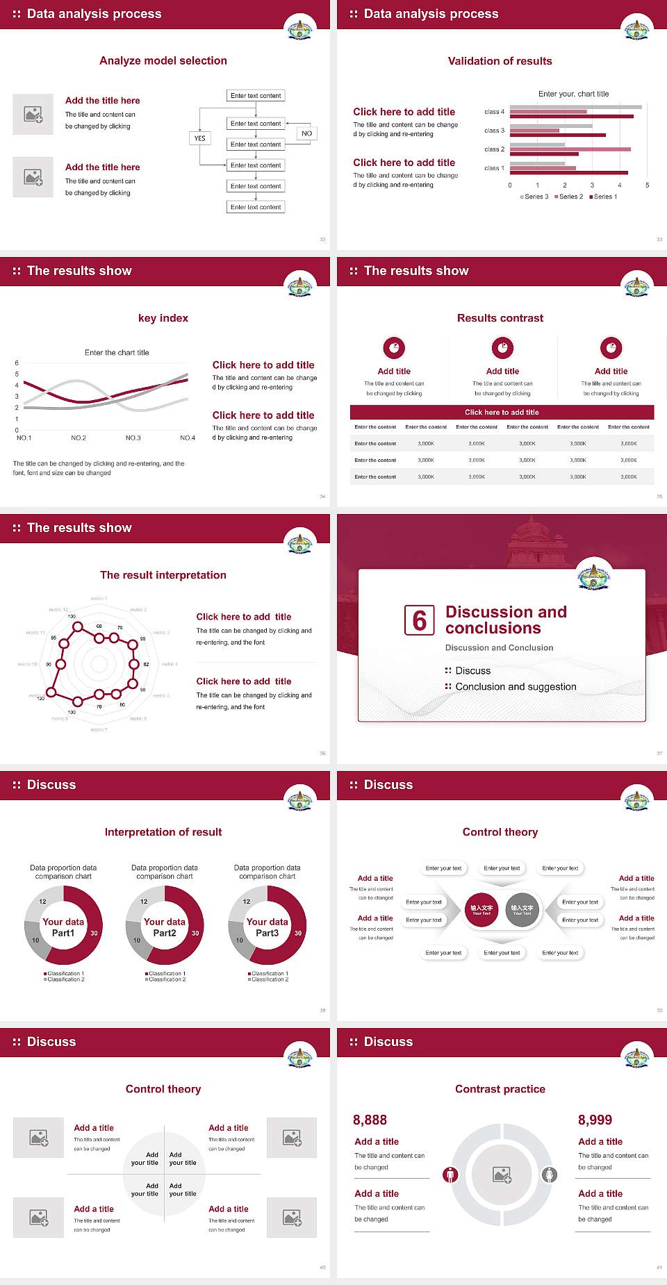 Tamil University Graduation Thesis Defense PPT Template4:3 ratio PPT effect preview image5