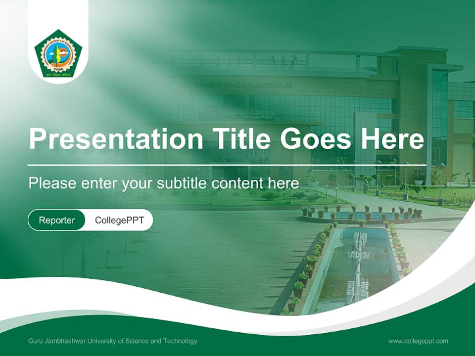 Guru Jambheshwar University of Science and Technology Lecture Sharing and Networking Event PPT Template4:3 ratio PPT effect preview image4