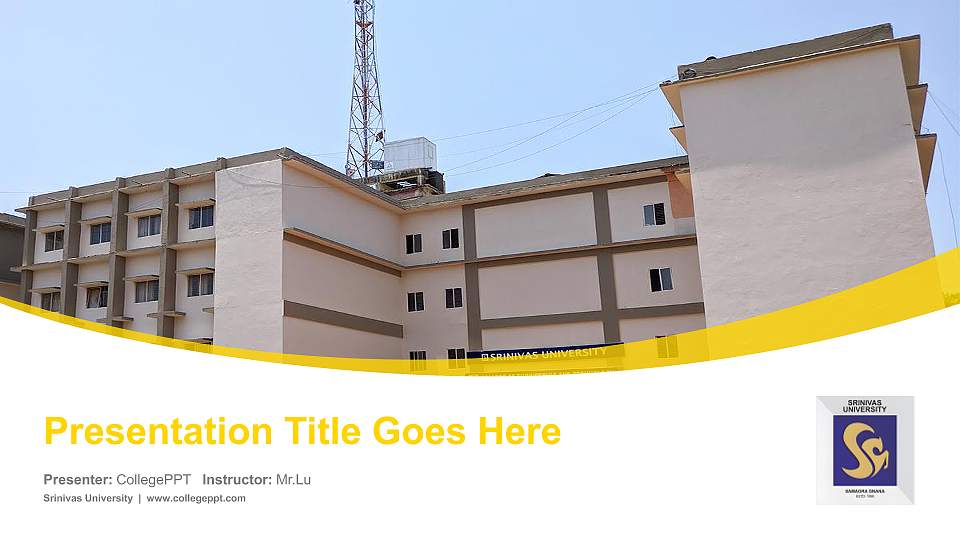 Srinivas University Course/Courseware Creation PPT Template16:9 ratio PPT effect preview image