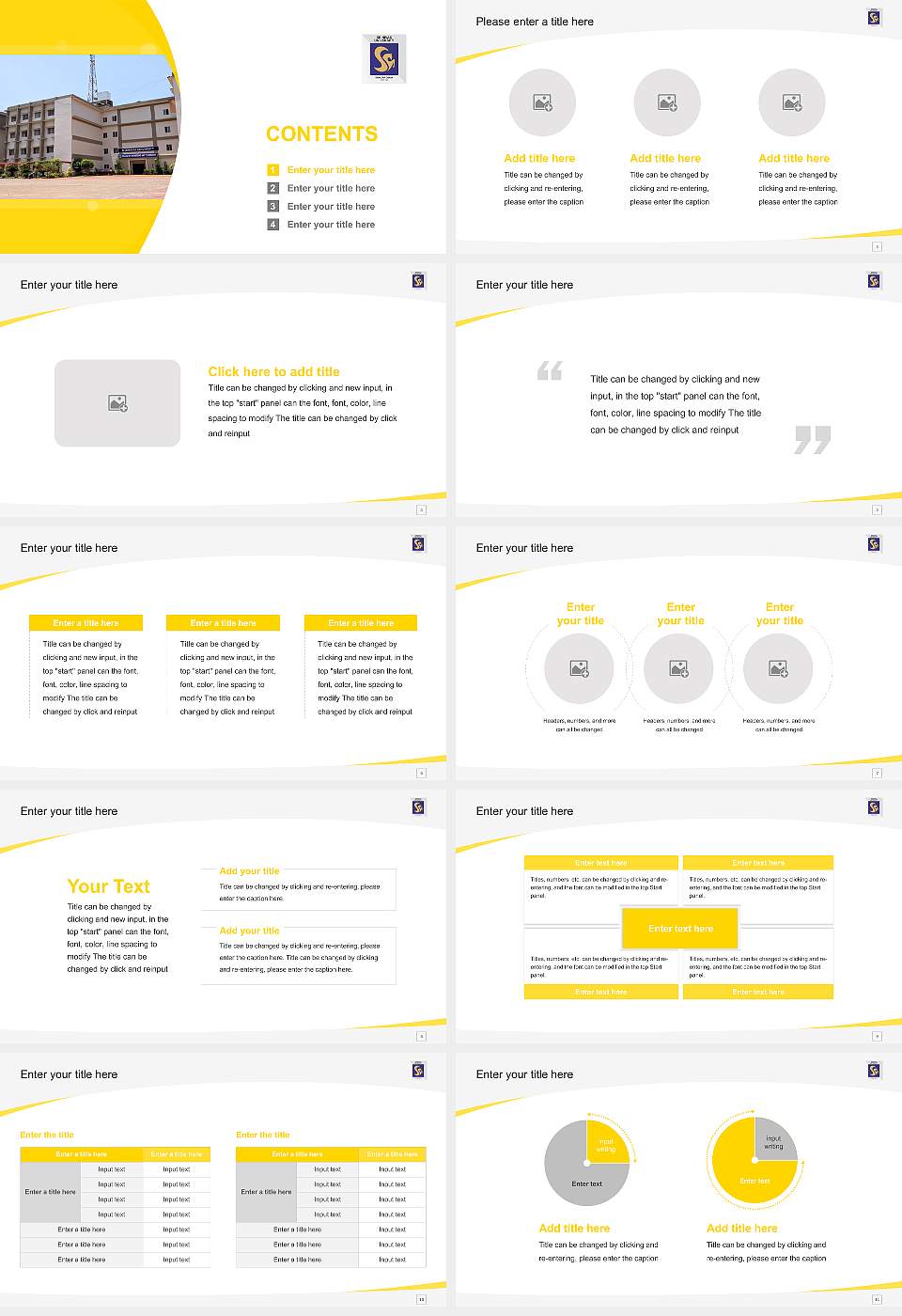 Srinivas University Course/Courseware Creation PPT Template16:9 ratio PPT effect preview image2