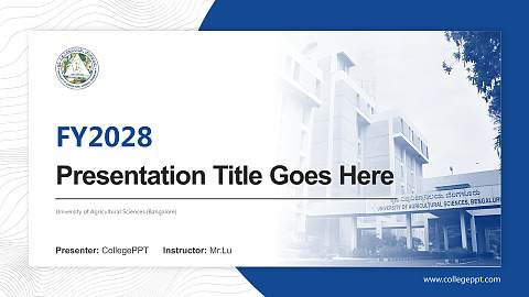 University of Agricultural Sciences (Bangalore) Academic Presentation/Research Findings Report PPT Template