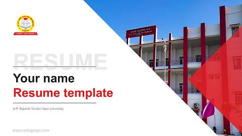 U.P. Rajarshi Tandon Open University Resume PPT Template