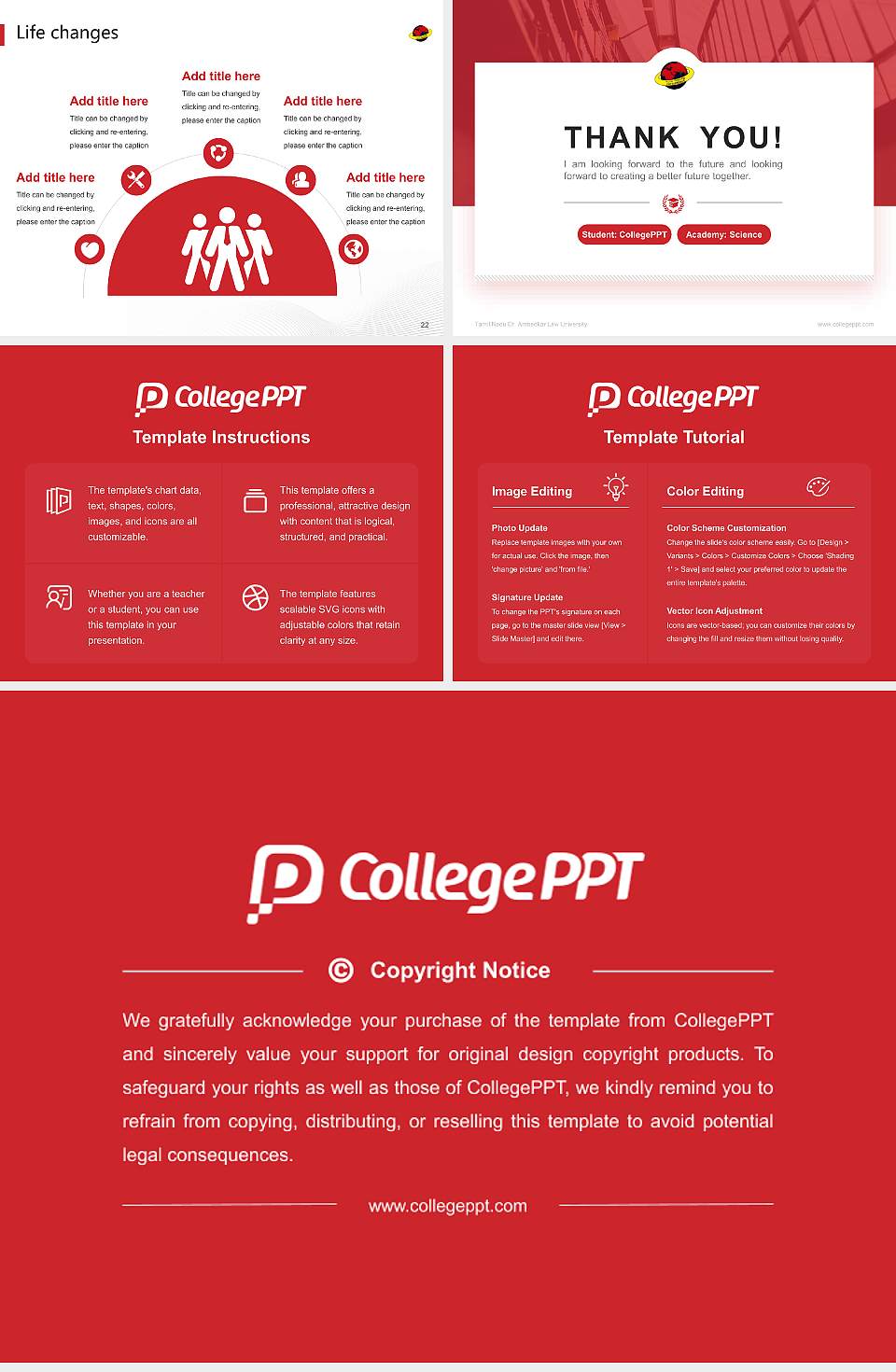 Tamil Nadu Dr. Ambedkar Law University National Scholarship Defense PPT Template4:3 ratio PPT effect preview image4