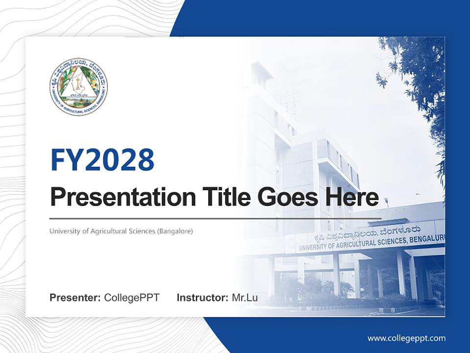 University of Agricultural Sciences (Bangalore) Academic Presentation/Research Findings Report PPT Template4:3 ratio PPT effect preview image5