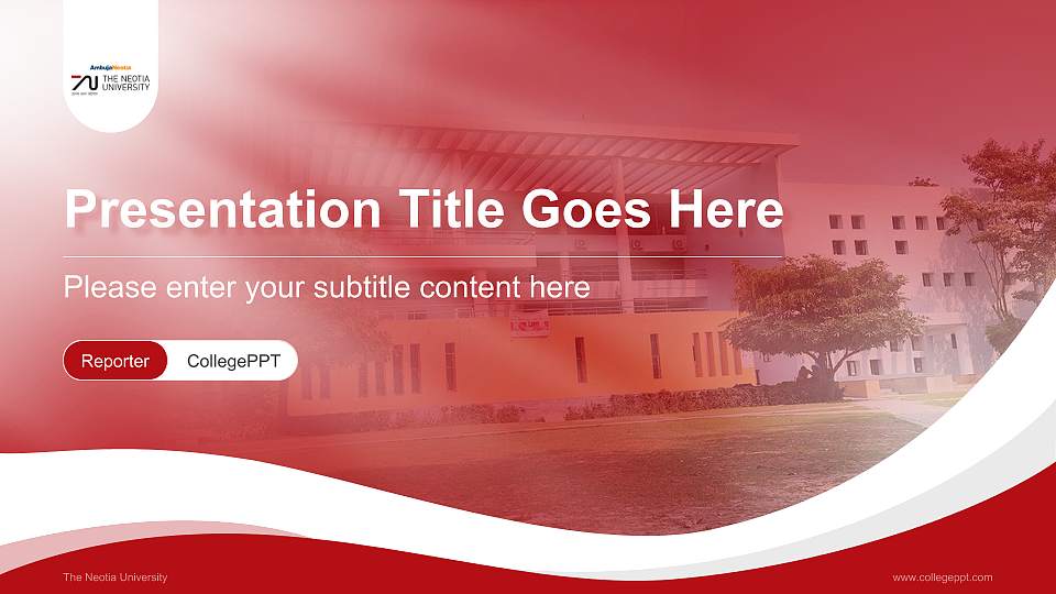 The Neotia University Lecture Sharing and Networking Event PPT Template16:9 ratio PPT effect preview image