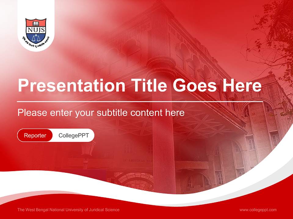 The West Bengal National University of Juridical Science Lecture Sharing and Networking Event PPT Template4:3 ratio PPT effect preview image4