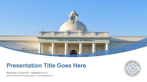 Indian Institute of Technology, Roorkee Course/Courseware Creation PPT Template