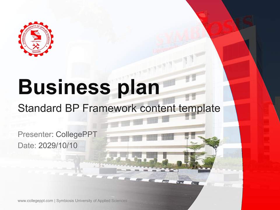 Symbiosis University of Applied Sciences Competition/Entrepreneurship Contest PPT Template4:3 ratio PPT effect preview image9