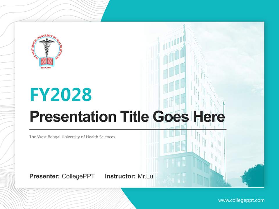 The West Bengal University of Health Sciences Academic Presentation/Research Findings Report PPT Template4:3 ratio PPT effect preview image5