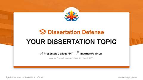 Swarnim Startup & Innovation University Graduation Thesis Defense PPT Template