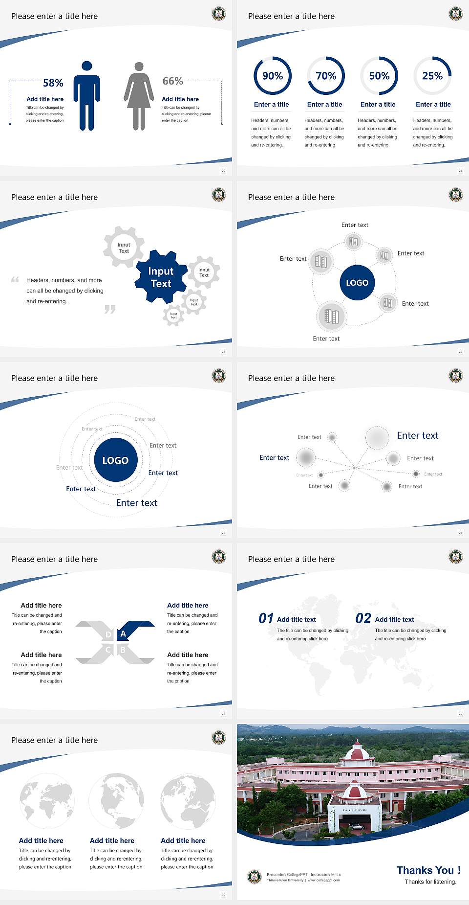 Thiruvalluvar University Course/Courseware Creation PPT Template4:3 ratio PPT effect preview image4