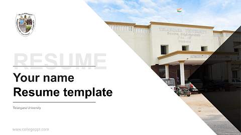 Telangana University Resume PPT Template