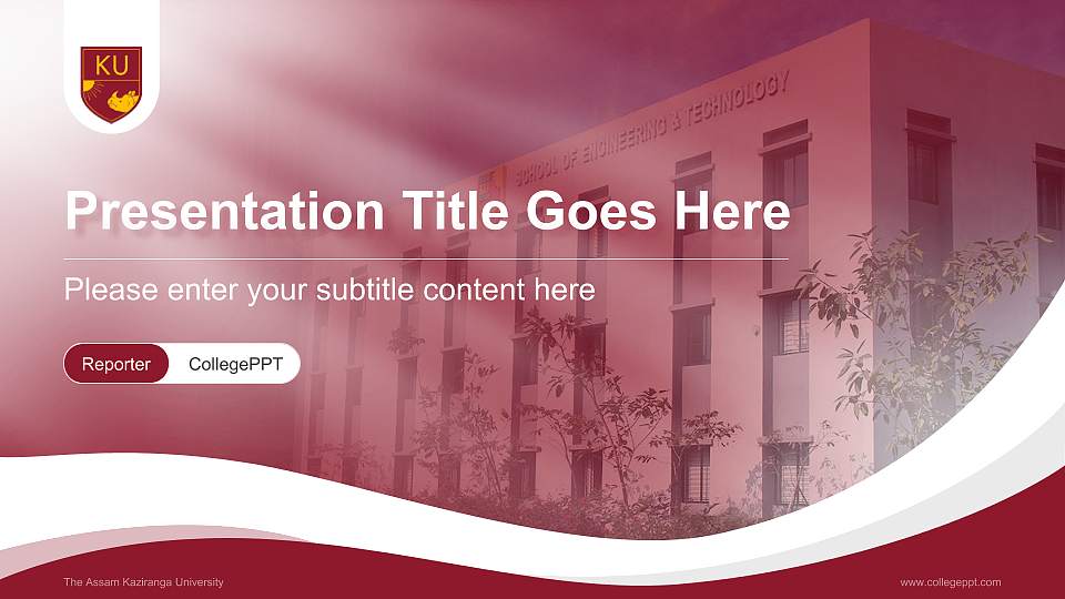 The Assam Kaziranga University Lecture Sharing and Networking Event PPT Template16:9 ratio PPT effect preview image1