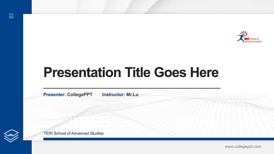 TERI School of Advanced Studies Thesis Proposal/Graduation Defense PPT Template16:9 ratio PPT effect preview image