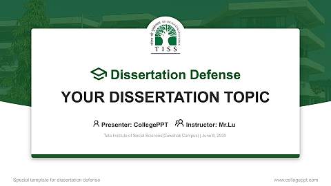 Tata Institute of Social Sciences(Guwahati Campus) Graduation Thesis Defense PPT Template