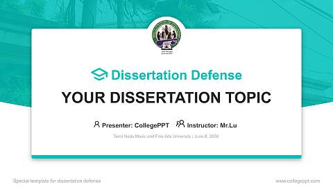 Tamil Nadu Music and Fine Arts University Graduation Thesis Defense PPT Template