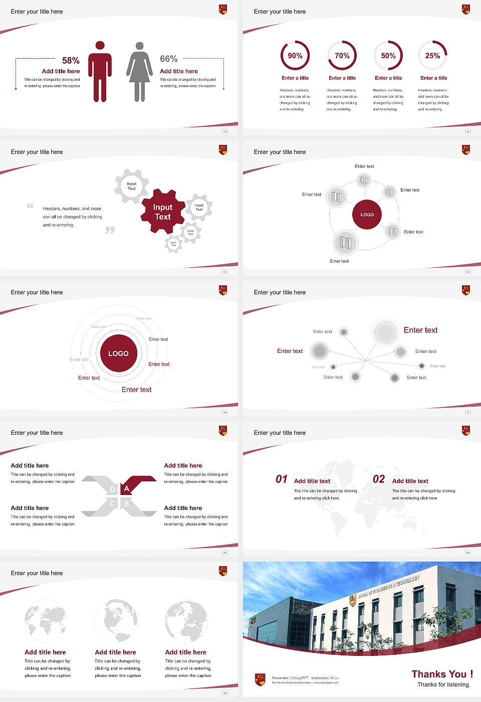 The Assam Kaziranga University Course/Courseware Creation PPT Template16:9 ratio PPT effect preview image4
