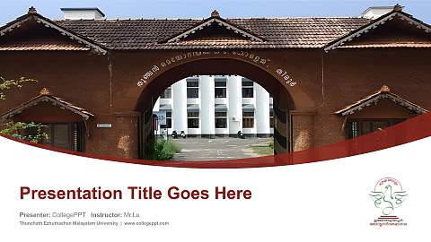 Thunchath Ezhuthachan Malayalam University Course/Courseware Creation PPT Template