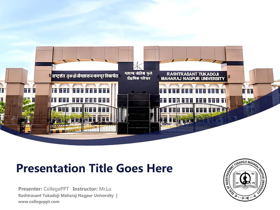Rashtrasant Tukadoji Maharaj Nagpur University Course/Courseware Creation PPT Template4:3 ratio PPT effect preview image5