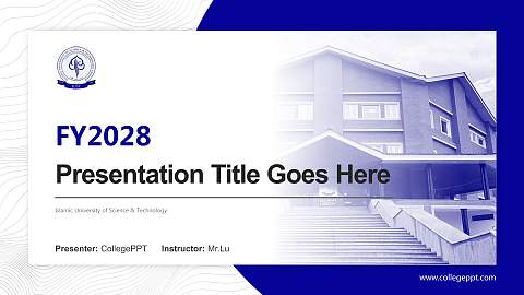 Islamic University of Science & Technology Academic Presentation/Research Findings Report PPT Template