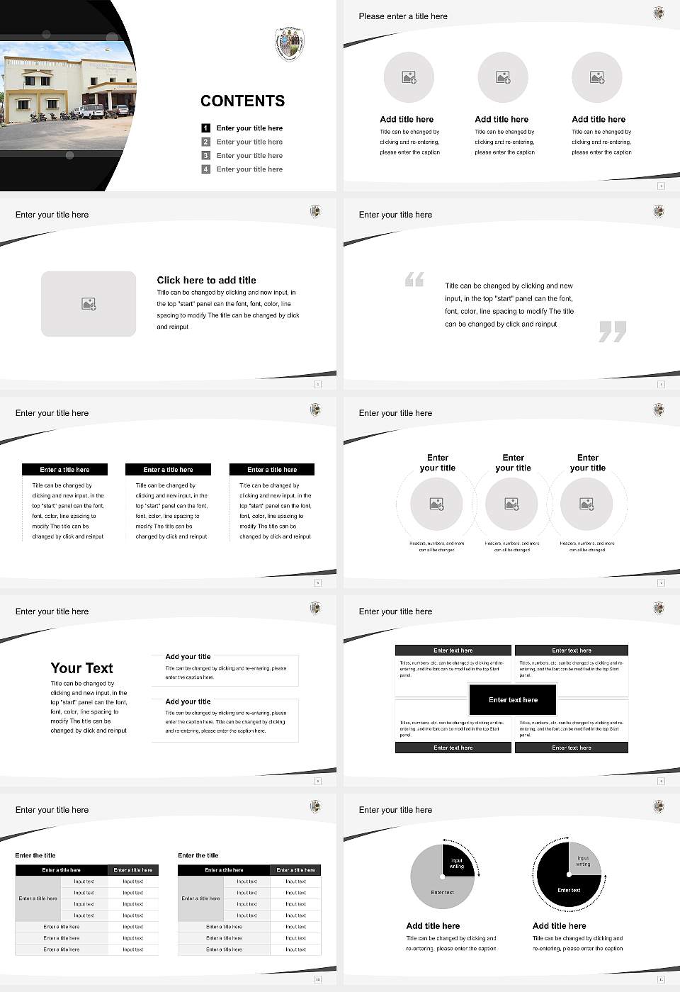 Telangana University Course/Courseware Creation PPT Template16:9 ratio PPT effect preview image2