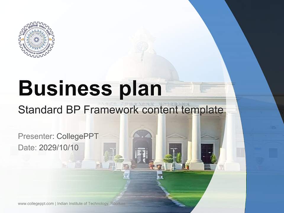 Indian Institute of Technology, Roorkee Competition/Entrepreneurship Contest PPT Template4:3 ratio PPT effect preview image9