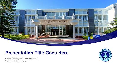 Tezpur University Course/Courseware Creation PPT Template