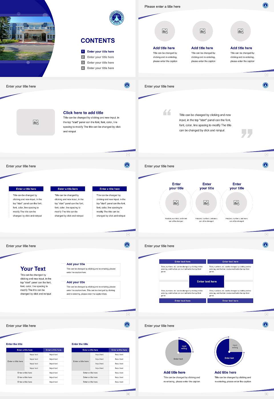 Tezpur University Course/Courseware Creation PPT Template16:9 ratio PPT effect preview image2