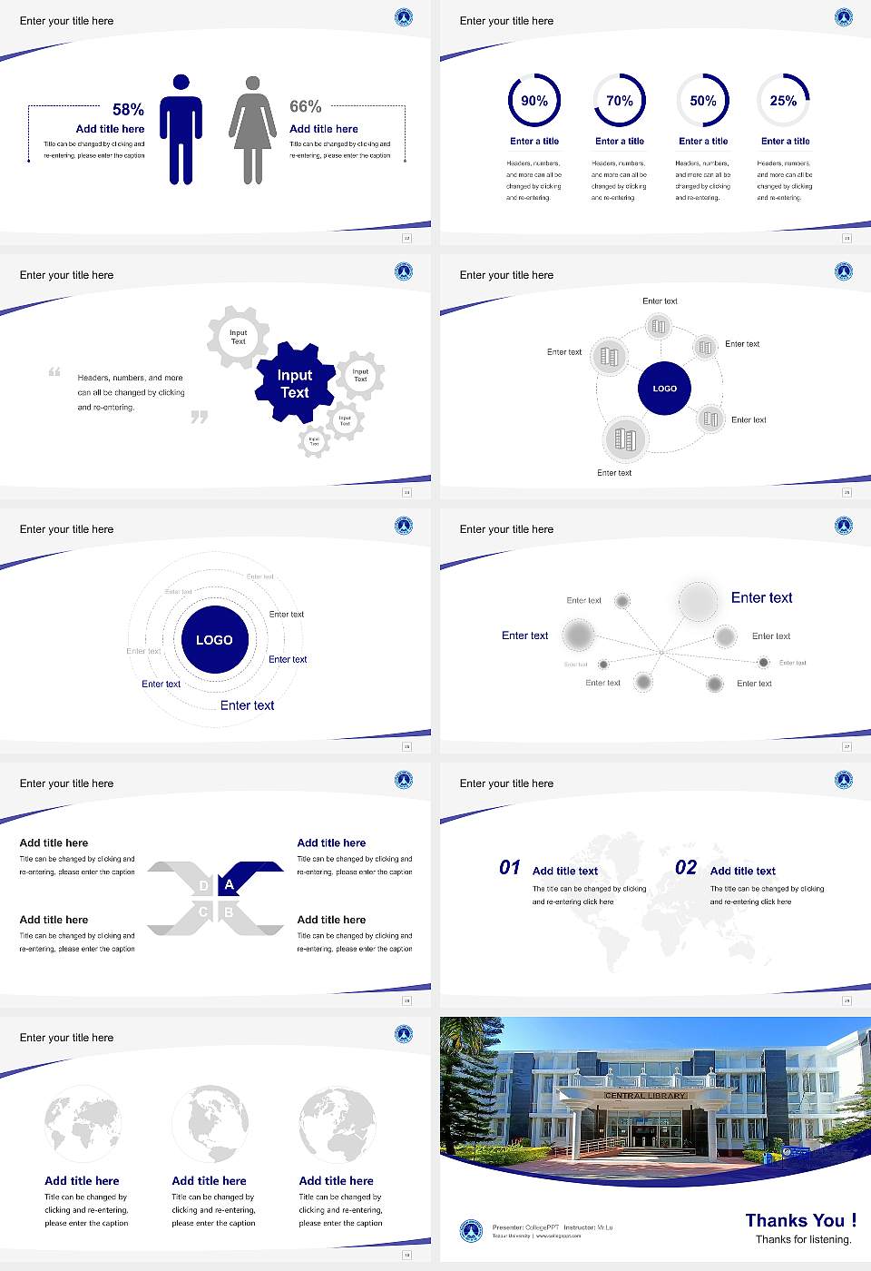 Tezpur University Course/Courseware Creation PPT Template16:9 ratio PPT effect preview image4