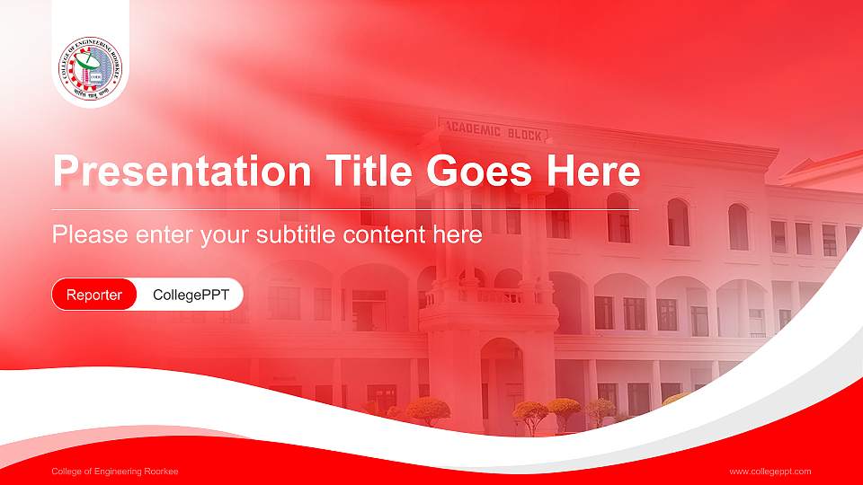College of Engineering Roorkee Lecture Sharing and Networking Event PPT Template16:9 ratio PPT effect preview image