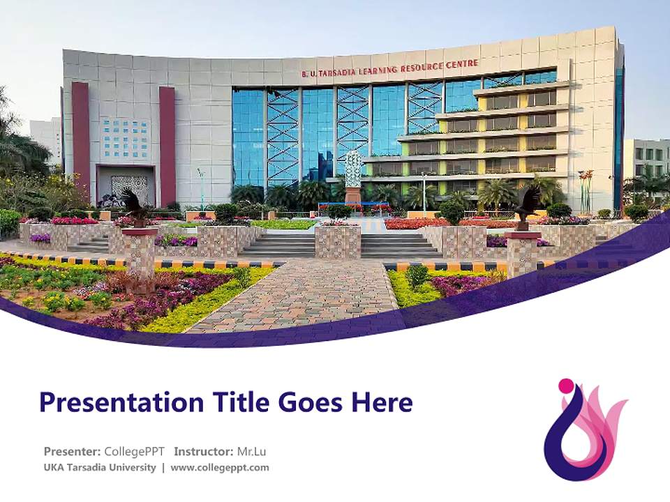 UKA Tarsadia University Course/Courseware Creation PPT Template4:3 ratio PPT effect preview image5