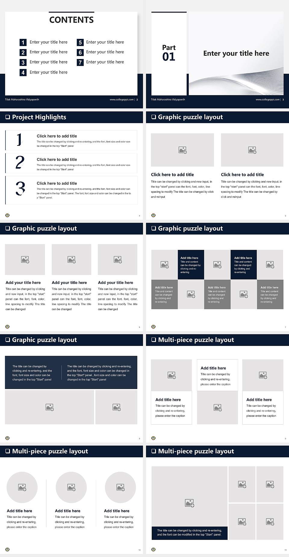 Tilak Maharashtra Vidyapeeth General PPT Template4:3 ratio PPT effect preview image2