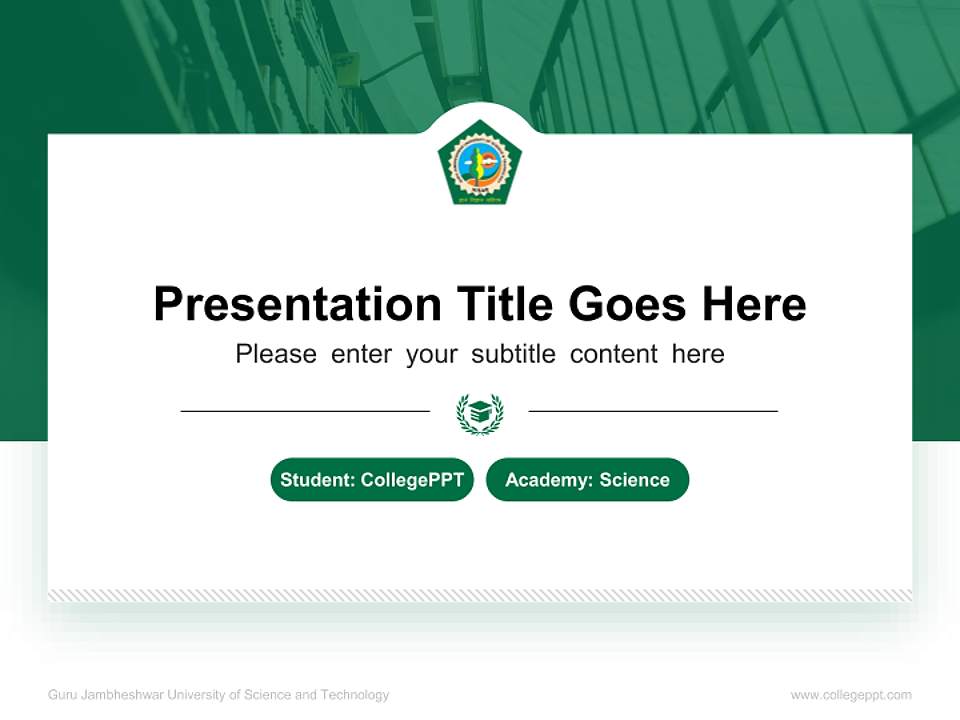 Guru Jambheshwar University of Science and Technology National Scholarship Defense PPT Template4:3 ratio PPT effect preview image4