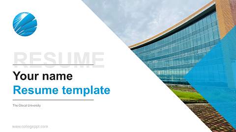 The Glocal University Resume PPT Template