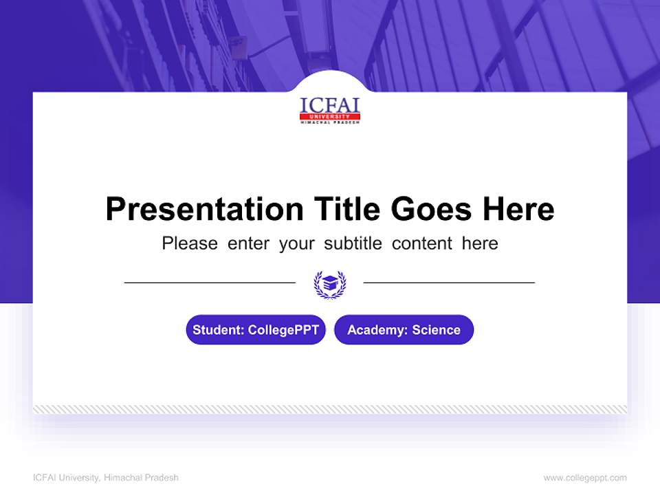 ICFAI University, Himachal Pradesh National Scholarship Defense PPT Template4:3 ratio PPT effect preview image4